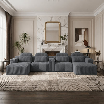 145.7"/370cm Extra Large Modular Sofa for Home Theater, Family Room, Luxury Living Space