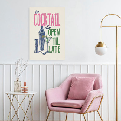 «The Cocktail Club», art mural rétro