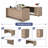 Gitana 100.4'' U-shaped Desk with File Cabinets-115827982