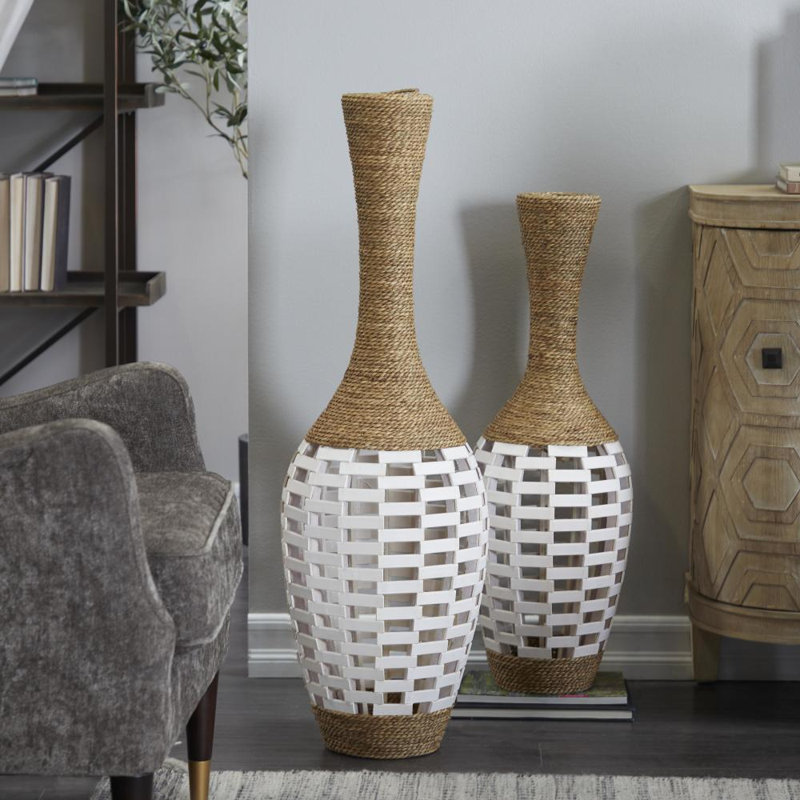 Vase de table Alachua, H 40 po x l 12,5 po x P 12,5 po