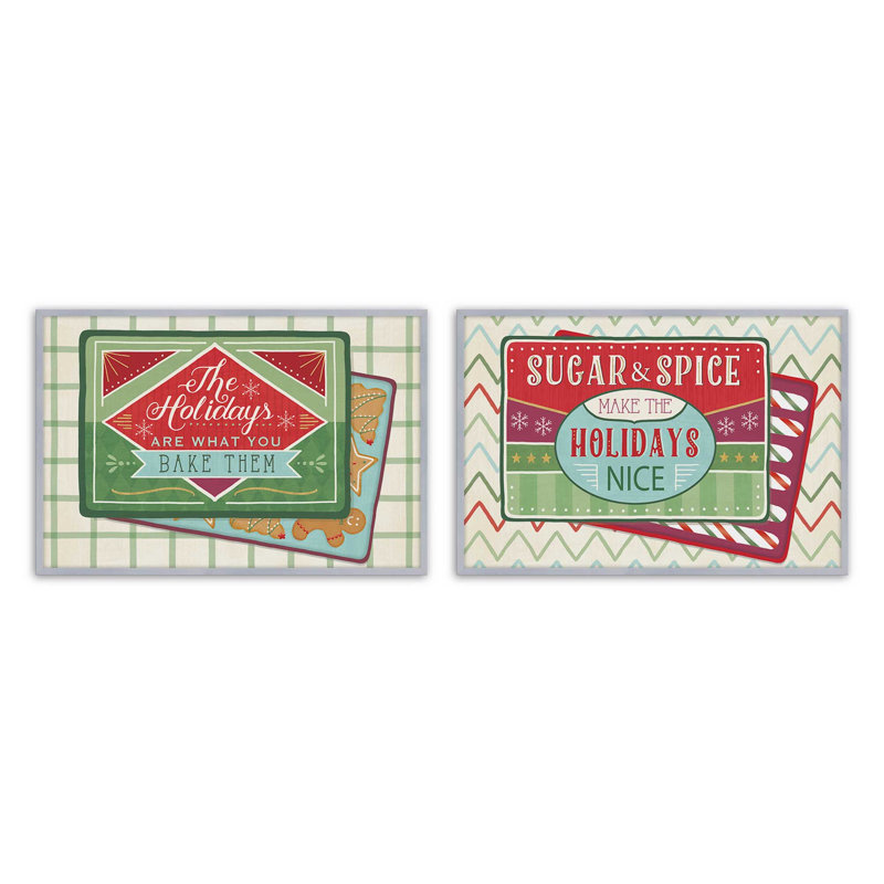 Ensemble de 2 impressions sur sucre et épices Cheer, 8 po x 10 po, Chrome poli