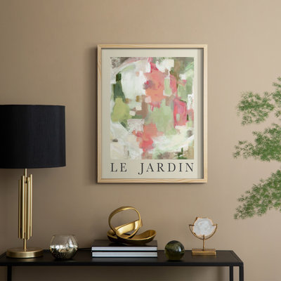 Le Jardin, reproduction encadrée - bois massif