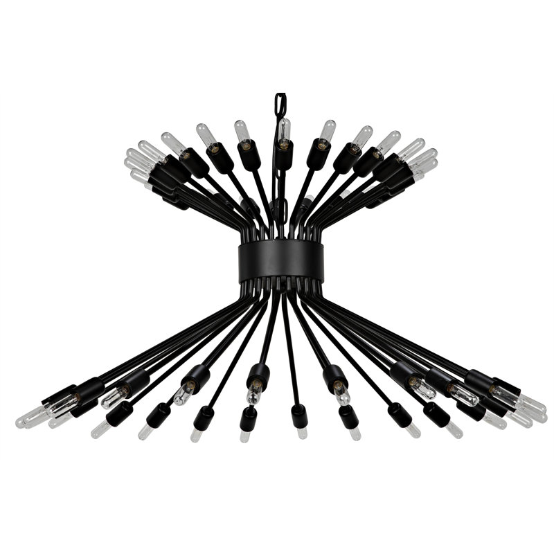 Lustre Mancini, métal noir