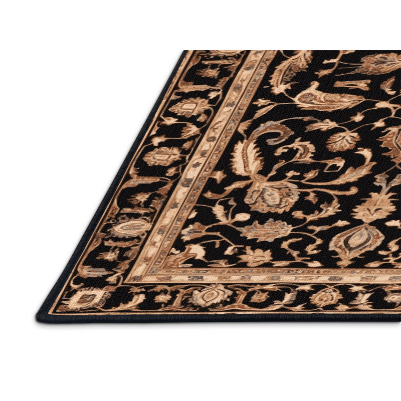 Machine Washable Persian Brown Area Rug, Square 8'