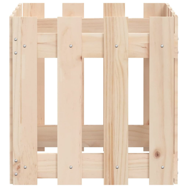 Nabeela Wood Planter Box, Natural, 40cm H x 40cm W x 40cm D