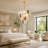 11-Light Dimmable Tiered Leaf Chandelier