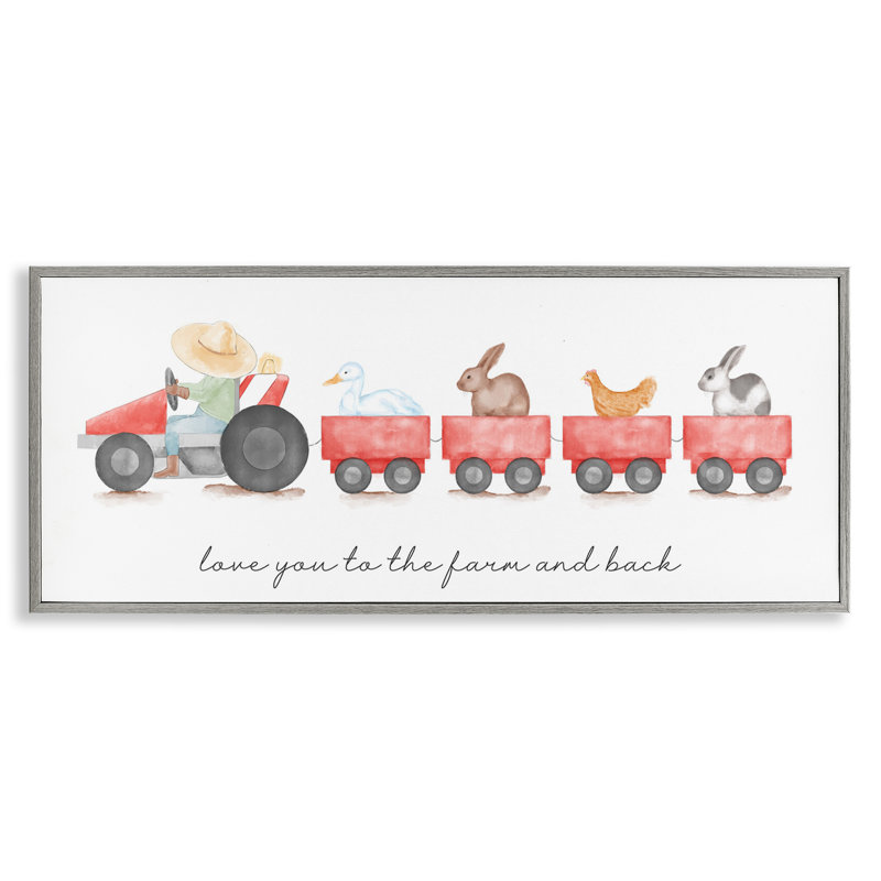 «Love You Farm & Back», estampe numérique par Daphne Polselli, Estampe numérique Farmhouse, H 13 po x l 30 po