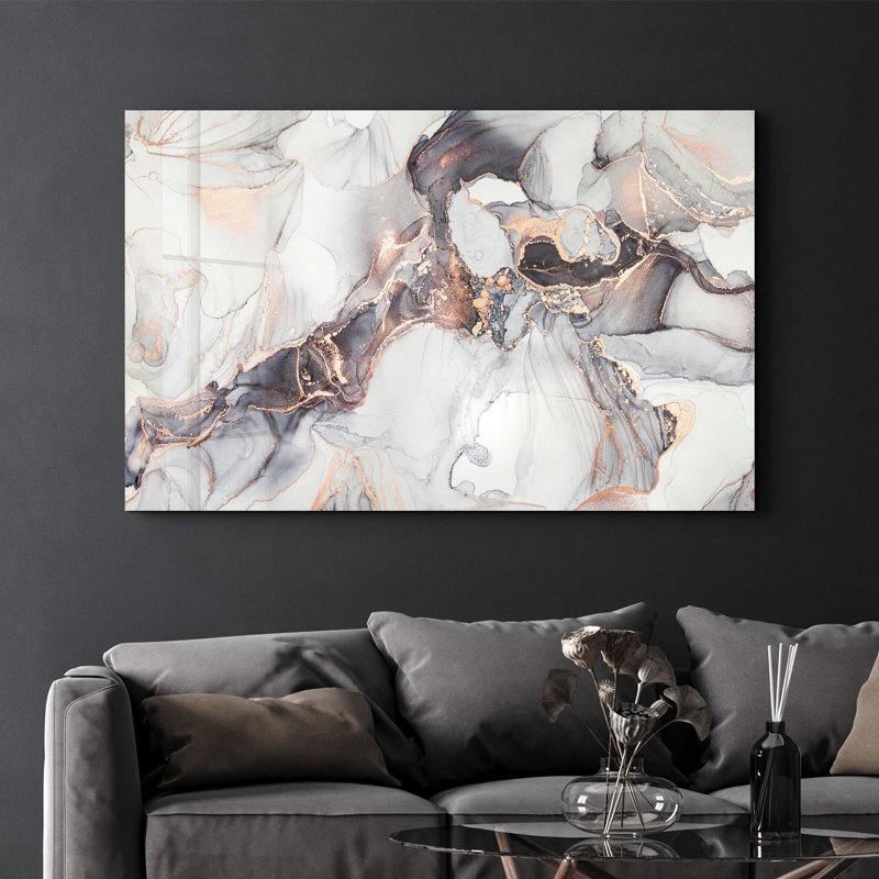 Peinture murale élégante en verre trempé 18,1 po x 28,3 po | 100% verre trempé, épaisseur: 0,16 pouce | Imprimé UV pour des couleurs éclatantes et une durabilité | Parfait pour la décoration intérieure et l'esthétique moderne