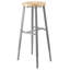 Tabouret industriel / de hauteur réglable, siège de bloc de boucher rond-86654585