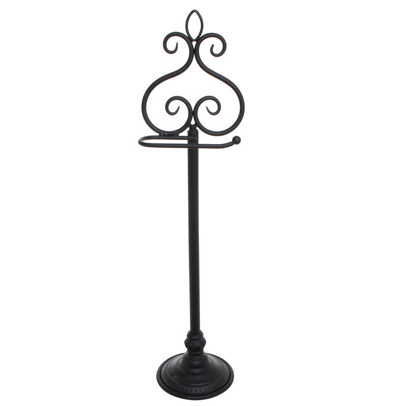 Scrollwork Design Freestanding Toilet Roll Holder