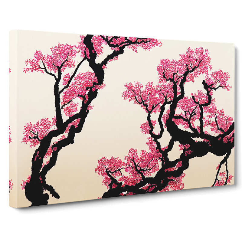 Mesmerising Cherry Blossom Tree Flowers - Wrapped Canvas Print, 40cm H x 60cm W x 3cm D