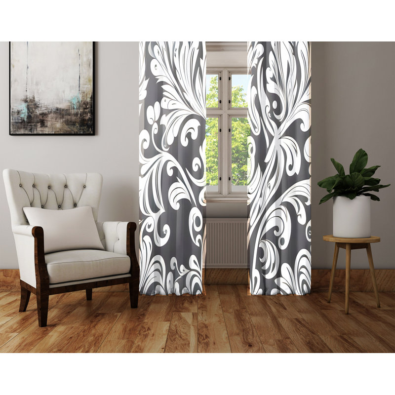 Baebel Semi Sheer Curtain Pair, 40" W x 52" L