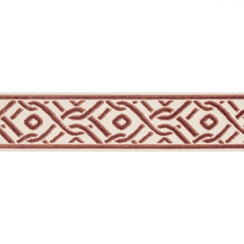 Treillis Passementerie Pailou Fabric, Beige