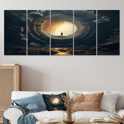 Surreal Stargate Revelation II - Surrealism Landscape 5 Piece Wall Art