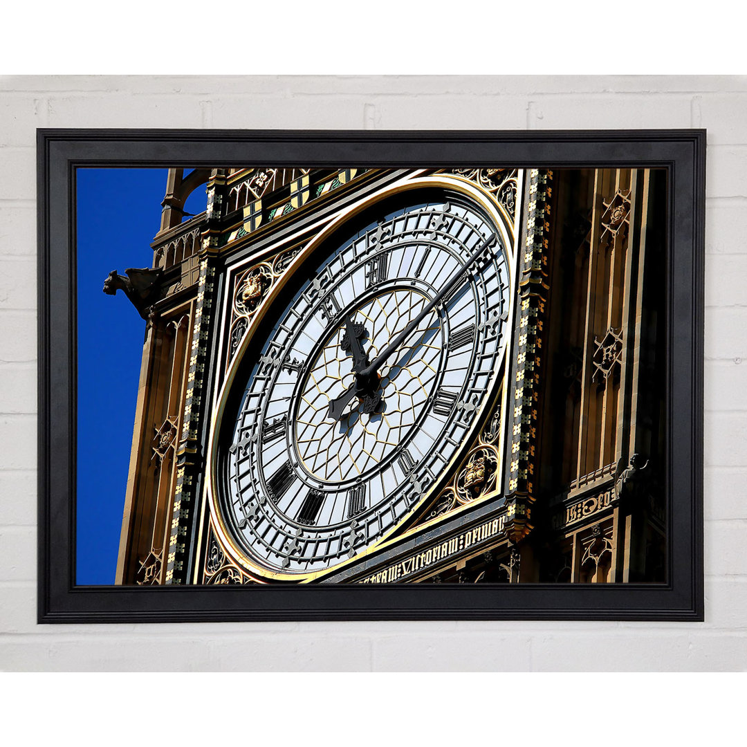 Big Ben Gesicht Gerahmter Druck