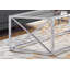 Table basse en fer et verre transparent 22 po Gracie Mills - plateau en verre moderne