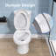 Toilette allongée deux pièces 17 po avec chasse double 1,6 / 1,1 GPF, siège à fermeture en douceur, toilette blanche au sol 17 po