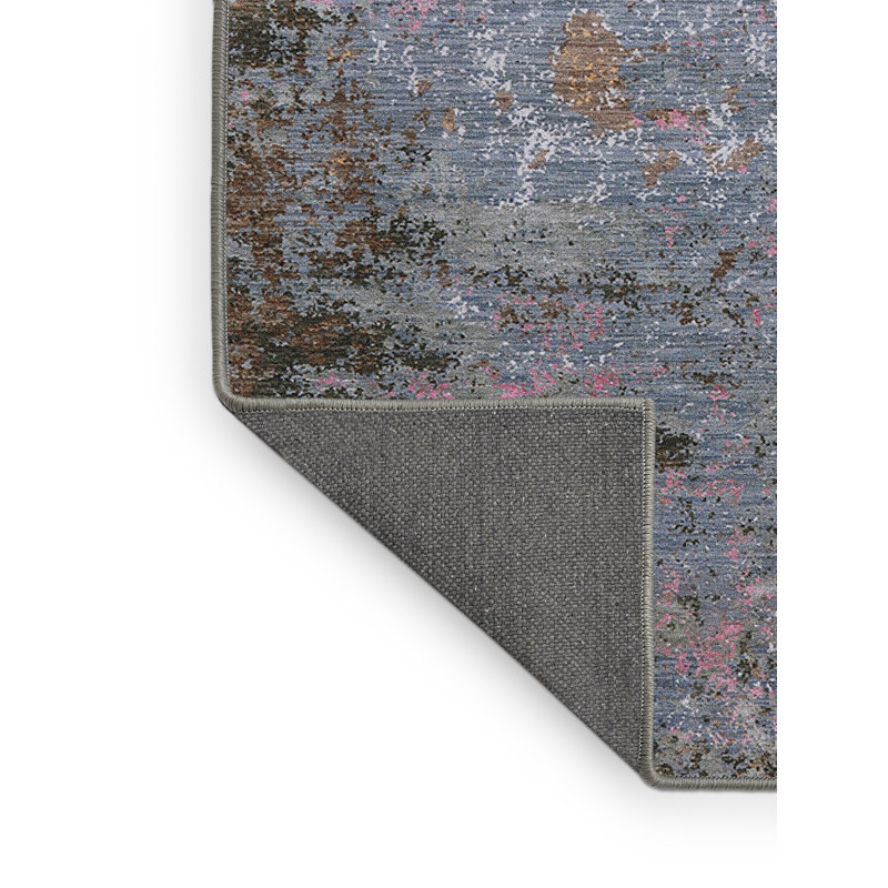 Tapis abstrait gris, Tapis de couloir 2 pi x 5 pi