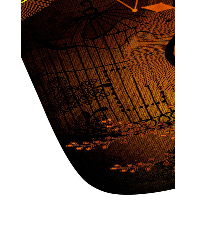Tapis de bain en dentelle rouille