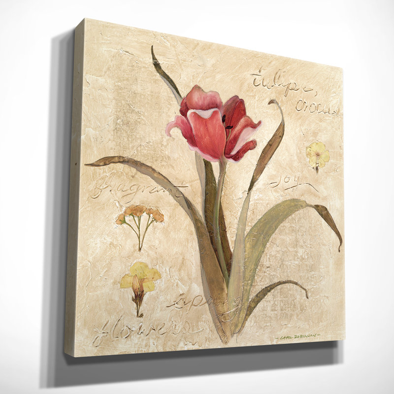 " Red Tulip ", 16" H x 16" W x 1.5" D