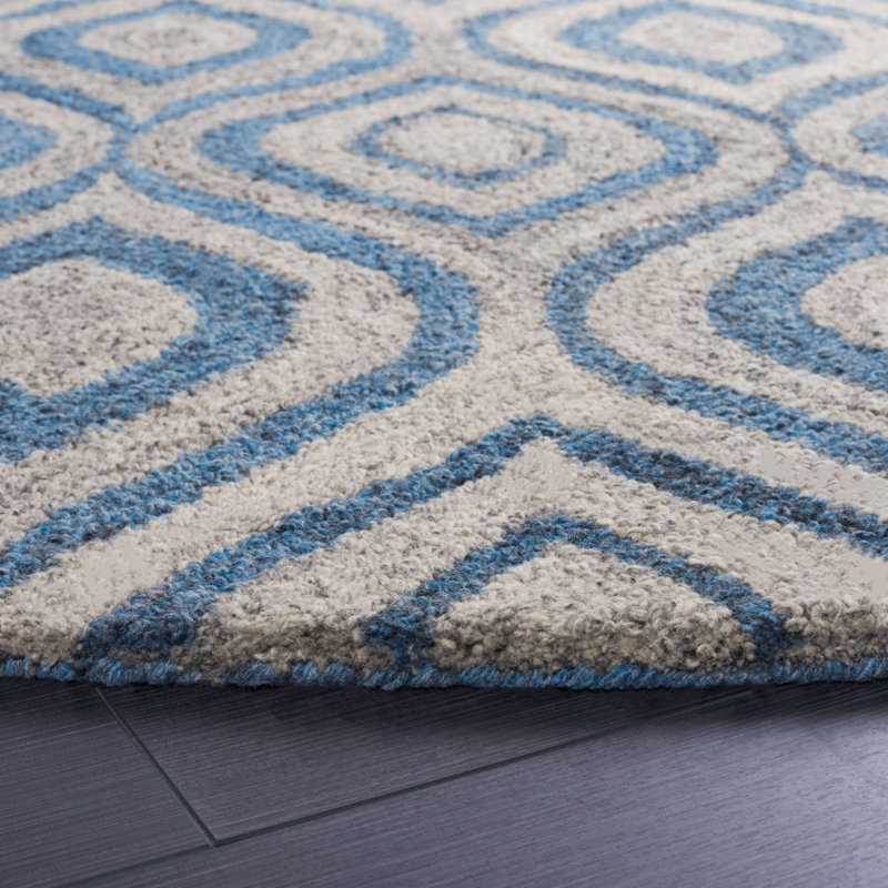 Tapis en laine touffeté à la main Deance, Rond 6 pi
