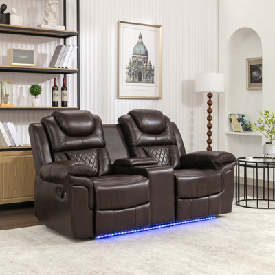 Fauteuil inclinable en cuir Condola