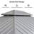 Purple Leaf 11' X 13' Hardtop Aluminum Gazebo With Double Metal Roof And String Lights Heavy Duty Permanent Gazebo For Patio Deck Lawn Garden All Weather Outdoor Pavilion Gazebos, Light Grey