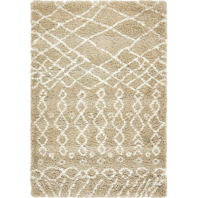 Paquette Geometric Shag Area Rug