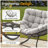 Light Gray Egg Rocking Chair and Ottoman Set-2070690657