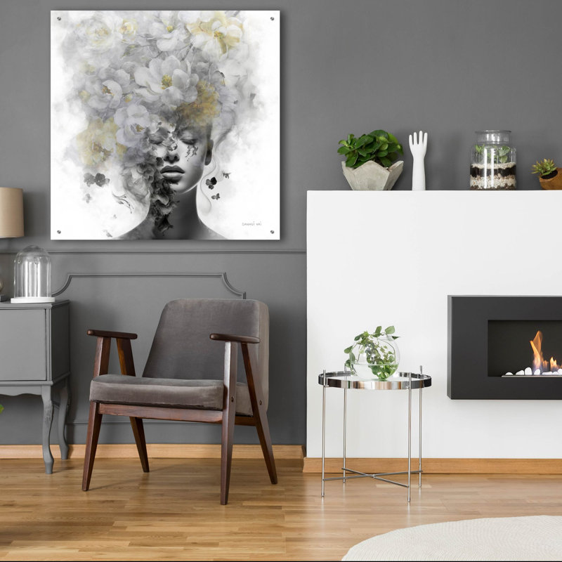 Art mural en verre «Hidden Spring» par Danhui Nai, H 36 po x l 36 po x P 0,2 po