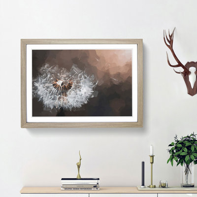 Floating Dandelion Seeds in Abstract - Picture Frame Graphic Art Print