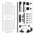 Manufactured Paneled Barn Door with Installation Hardware Kit-88681066