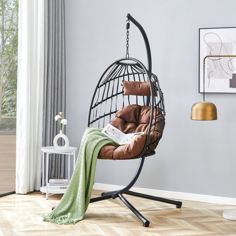 Balancelle avec support, L 36,61 po x P 37 po, Brun