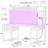 47"-59" Computer Desk with LED Lights & Outlet & Hutch-1209694760-1209694765