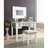 Transitional Style 1Pc Vanity W/ Stool Set Core Design Storage Drawers Central Mirror Padded Stool White Finish Bedroom Furniture-1673634922