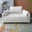 Chaise pliante en lin beige, 3 canapés pour le confort, convertible en chaise longue et matelas pliable moderne, lit relaxant, se transforme en 3 formes