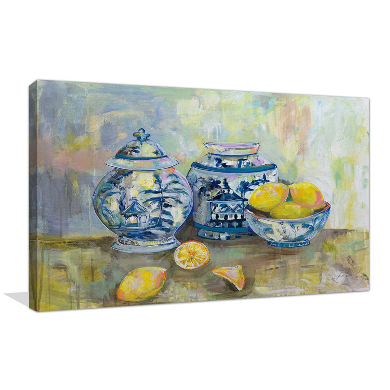 Lemon Life - reproduction d'art, Toile tendue, H 28 po x l 48 po x P 1,5 po