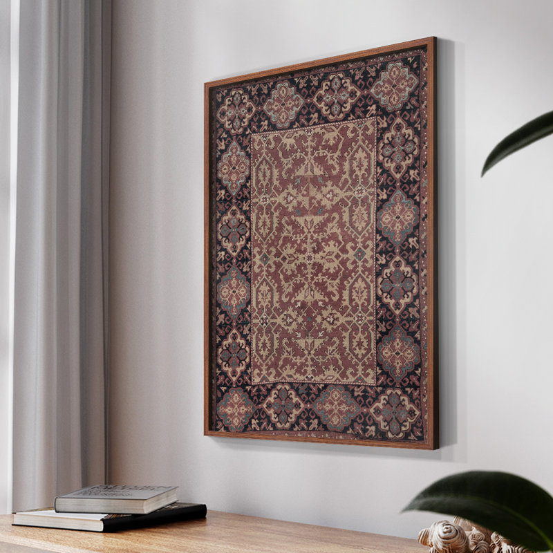 «Vintage Abstract Print CXLIX» sur, Noyer, H 10 po x l 8 po