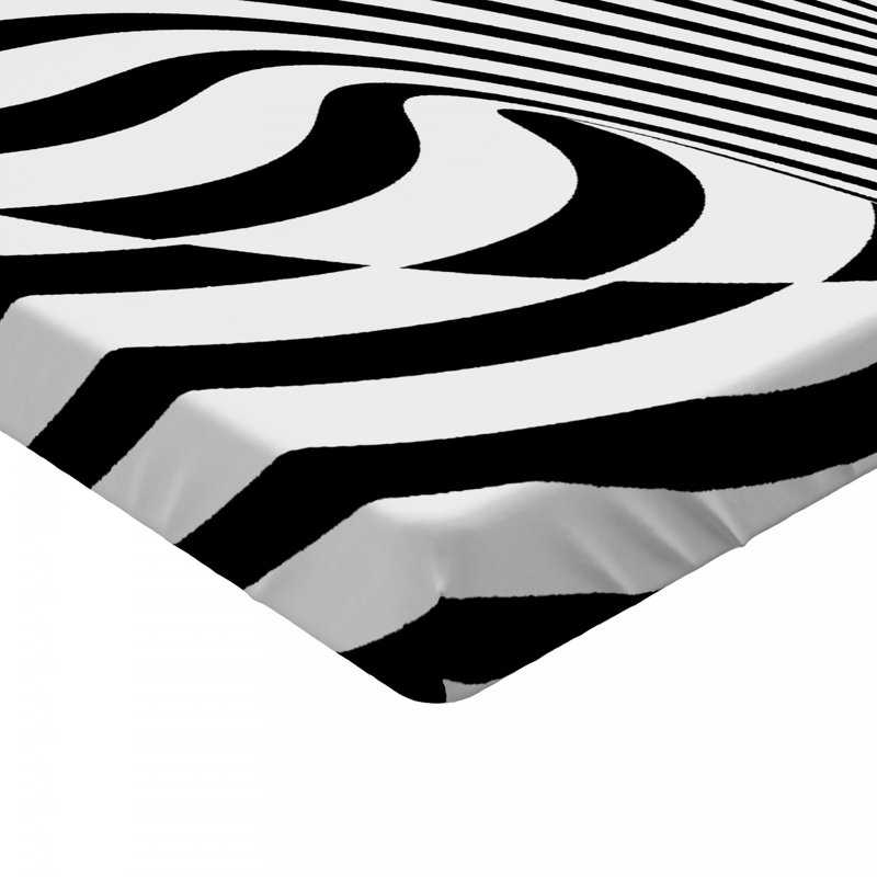 Microfiber Abstract Fitted Sheet, Twin XL Fitted Sheet