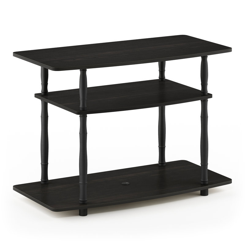 Meuble télé pour téléviseur de 32 po ou moins Chayna, Espresso / tube de bambou noir