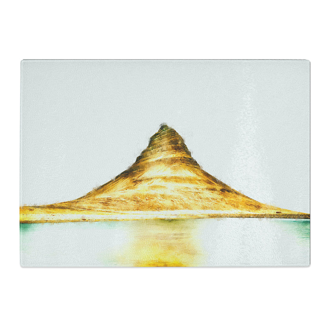 Tempered Glass the Kirkjufell Mountain in Iceland Chopping Board