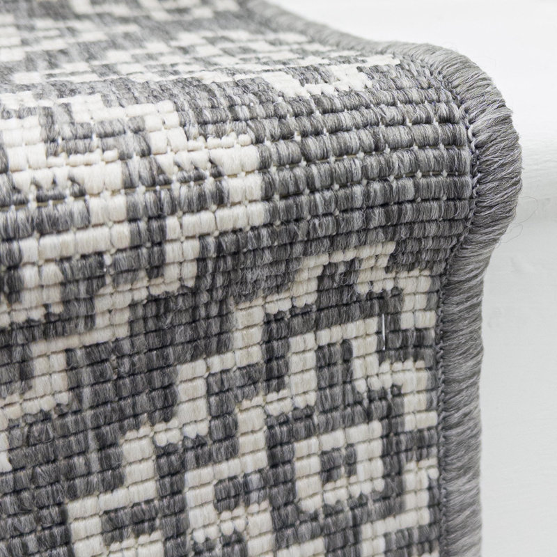 Stair Runner Geometric Shapes Flatweave Area Rug, Runner 60 x 450 cm