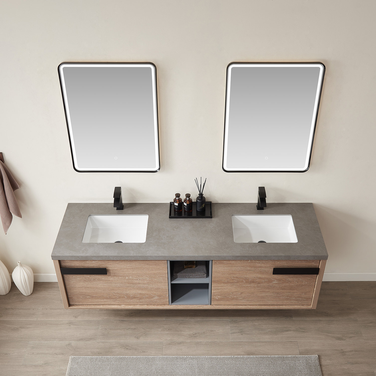 Breckan 72" Double Bathroom Vanity