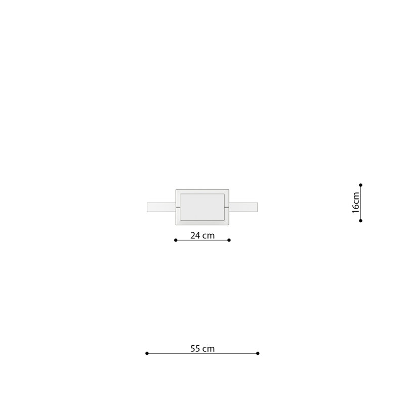 1 - Light LED Geometric Pendant, 3000K, 150cm H x 16cm W x 55cm D, White
