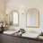 Modern Rounded Corner Rectangle Bathroom Vanity Mirror for Over Sink Framed French Cleat Mounted Wall Mirror-55255407-57368438-62790984