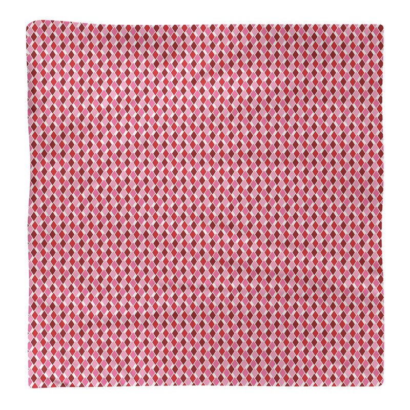 Geometric Square Napkin, 22" x 22", Red, Cotton