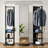 Full-body mirror, solid wood + rubber wood + glass, 68.8*19.6in(mirror width:15.7in) Large mirror for viewing the whole body, easy to dress and tidy up and place in the bedroom/living room (Black)