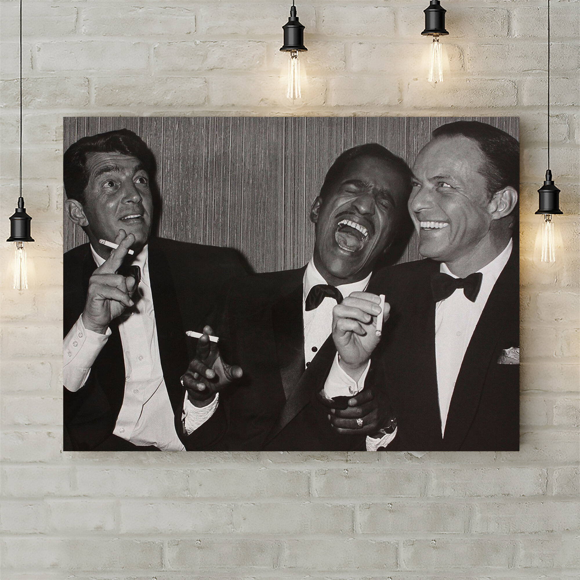 FRAMED The Rat Pack Playing Pool store (Frank Sinatra, Sammy Davis Jr., Dean Martin an