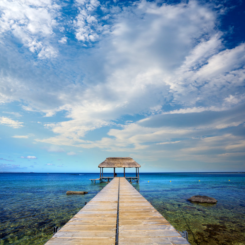 Boat Jetty by Dibrova - Wrapped Canvas Print, 122cm H x 122cm W x 3.8cm D