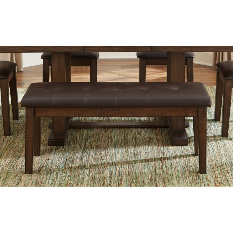 Banc d'entrée, banc à chaussures moderne, banc de salle à manger transitionnel avec siège capitonné pour l'espace de vie
